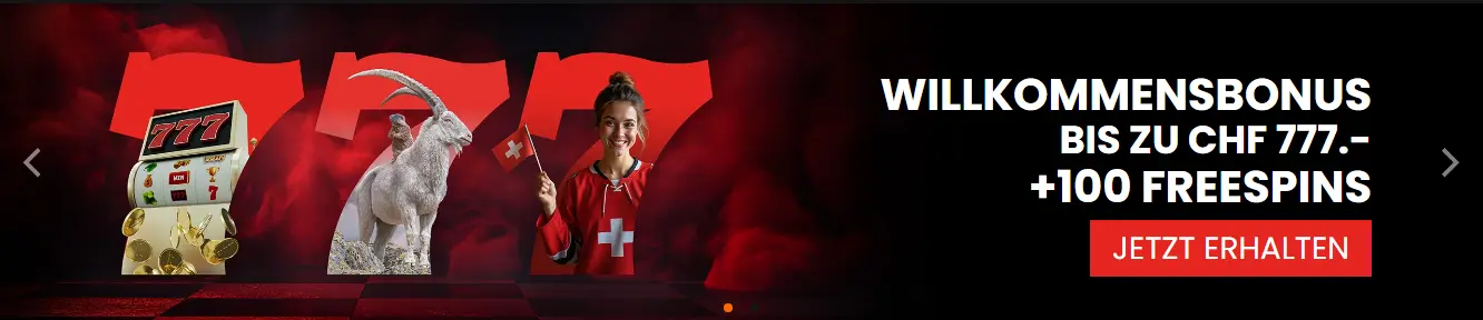 Willkommen im Online Casino Schweiz – Startseite mit schnellem Zugang zu Spielen